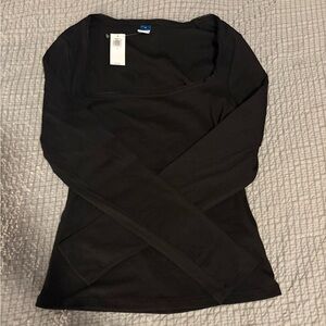 Old Navy Black Long Sleeve Women's Top